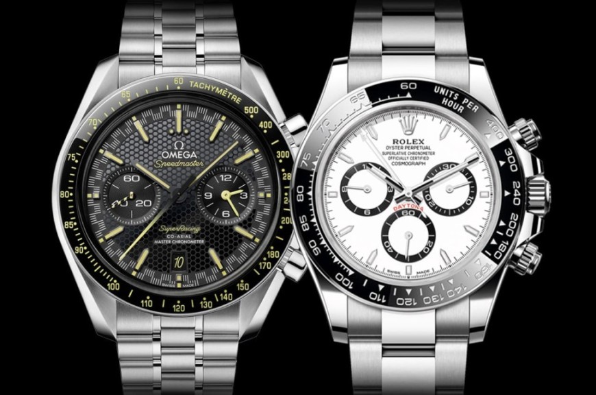 歐米茄超霸與勞力士Daytona經典賽車計時碼錶比較