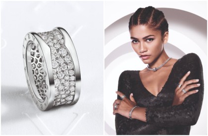千黛亚代言2024宝格丽B.zero1系列戒指尽显优雅风姿