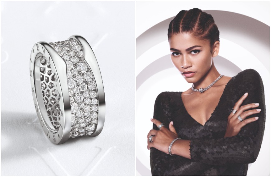 千黛亚代言2024宝格丽B.zero1系列戒指尽显优雅风姿