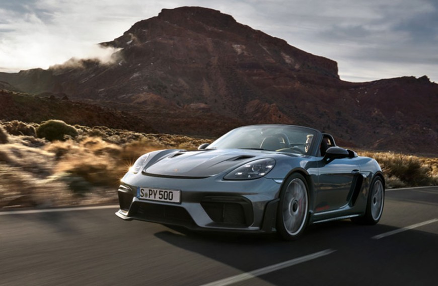 「911 GT3中置引擎加持」保时捷最高性能敞篷车Porsche 718 Spyder RS