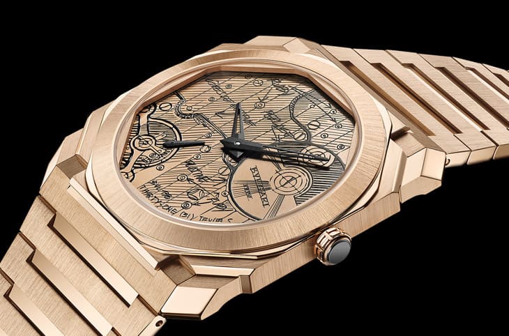 創立140週年獻禮 寶格麗Octo超薄錶罕見在面盤加入機芯素描草圖