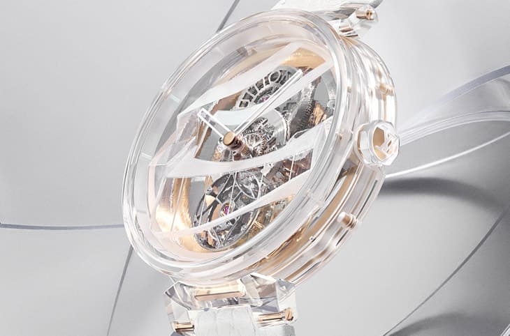 LV Tambour Moon日内瓦印记陀飞轮独特透明设计和「建筑界毕卡索」有关