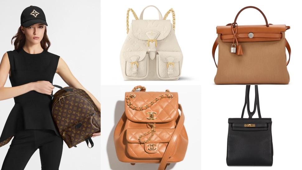 背上「LV、Hermes、Dior和Chanel双肩包」 展现出时髦随性感