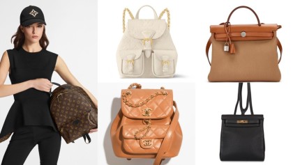 背上「LV、Hermes、Dior和Chanel雙肩包」 展現出時髦隨性感