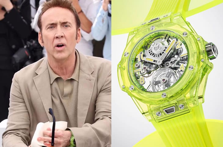 好莱坞大明星尼可拉斯凯吉现身坎城影展 手上萤光黄名表十足抢镜