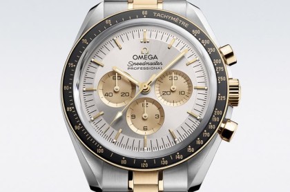 欧米茄超霸登月表启用独家合金与不锈钢组成全新「半金」表款