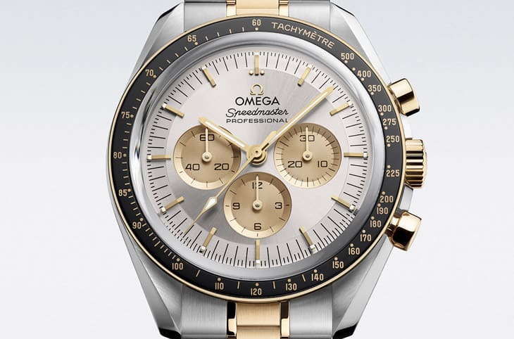 歐米茄超霸登月錶啟用獨家合金與不鏽鋼組成全新「半金」錶款