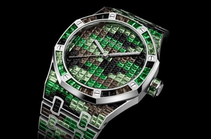 愛彼皇家橡樹自動錶首見「迷彩寶石」新設計 打破高級珠寶錶印象