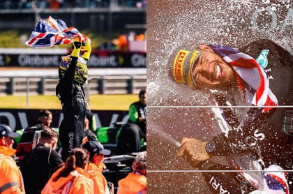 F1賓士車隊漢米爾頓3年來首度奪冠開心站頒獎台 名錶見證他締造紀錄時刻