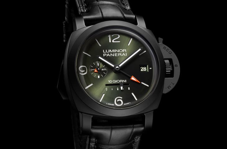 陶瓷錶殼綠面Luminor PAM01483重現沛納海經典GMT機芯風采