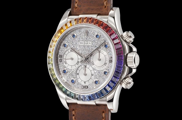 富藝斯日內瓦秋拍致敬黃金年代 勞力士史上首款Daytona彩虹圈開出驚人天價