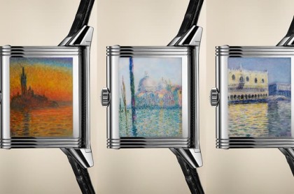 積家Reverso「威尼斯系列」以微繪琺瑯於手錶重現莫內印象派名畫