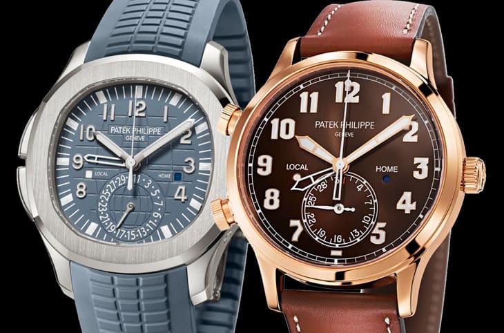 百达翡丽Aquanaut 5164和5524等两地时间手表「2枚按把」调校超方便