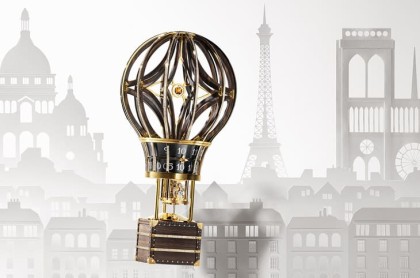 路易威登携手顶级梦幻时钟品牌打造充满LV元素的热气球造型座钟