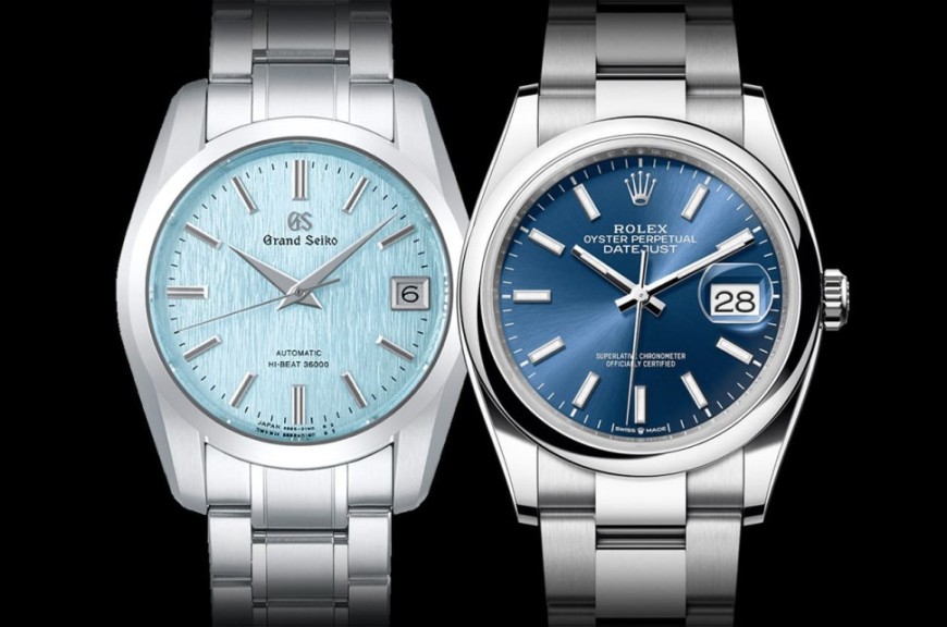 GS 9S机械表与劳力士Datejust中性三针日期表比较