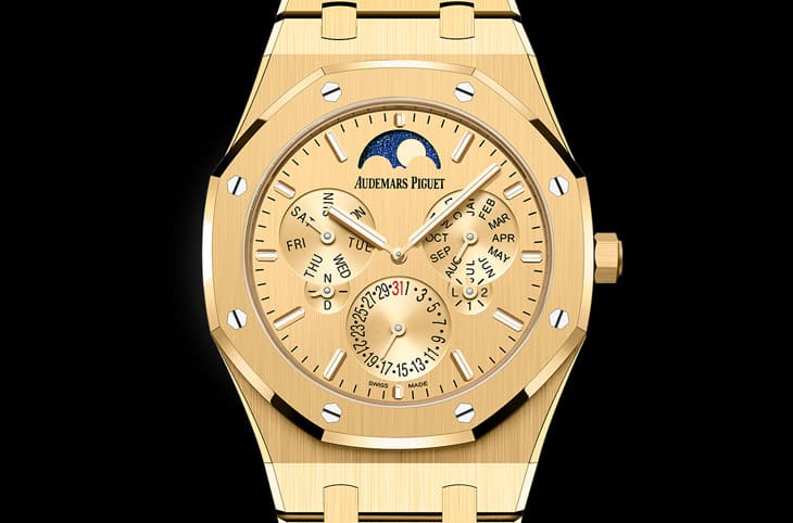 爱彼皇家橡树超薄万年历改换黄金表壳 大中华区限量发售