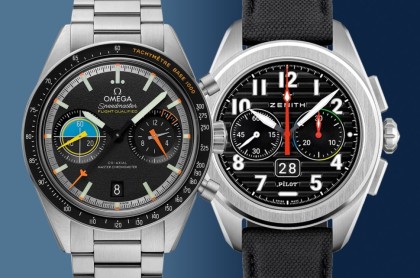 欧米茄超霸与真力时Pilot：专业飞行计时码表对决