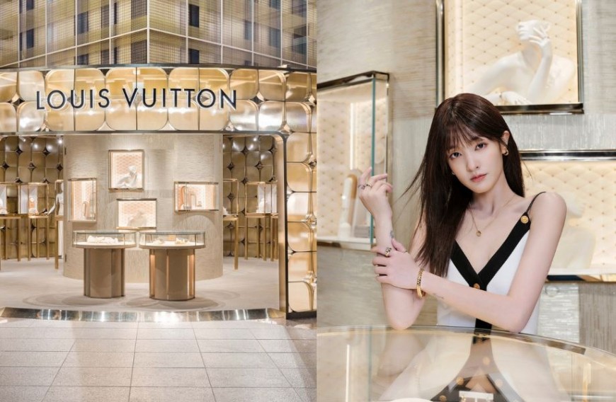LV全新高级珠宝101限定店开幕 新任品牌大使王净叠戴Damier棋盘格纹珠宝优雅现身