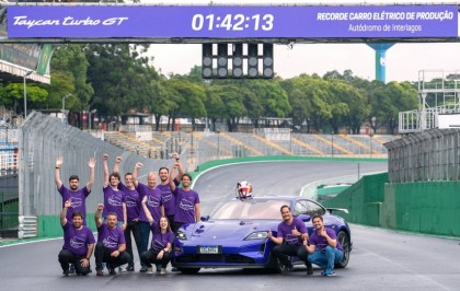 保时捷电动车Porsche Taycan Turbo GT 刷新巴西F1赛道单圈纪录