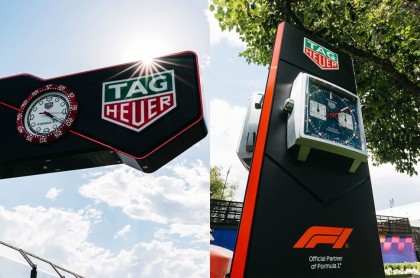 泰格豪雅回鍋F1賽事嶄新佈置賽道 大型時鐘成現場亮點