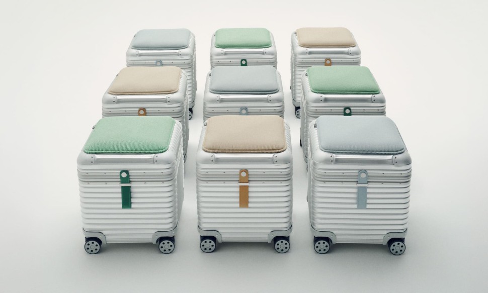 比登机箱更能装!「RIMOWA Vitra铝镁合金移动方凳」收纳、休憩一次搞定