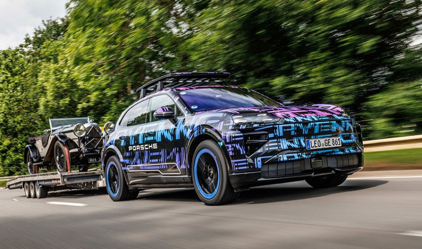 保時捷純電休旅Porsche Cayenne偽裝測試 英國爬坡賽刷新SUV紀錄