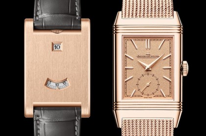 K金方表大对决:卡地亚Tank à Guichets vs 积家Reverso Tribute