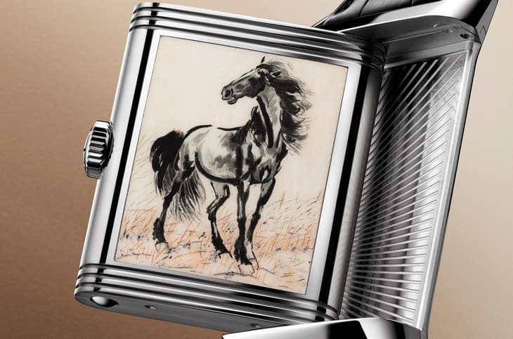 積家Reverso化身腕上畫布 重現徐悲鴻筆下駿馬圖