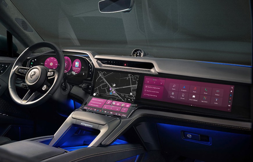 纯电Porsche Cayenne年底登场 植入保时捷史上最大OLED萤幕