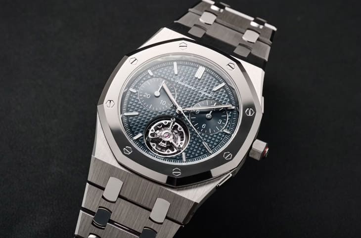 史上最狂皇家橡树Jumbo？爱彼经典尺寸RD#5把陀飞轮+计时塞进8.1mm表壳！