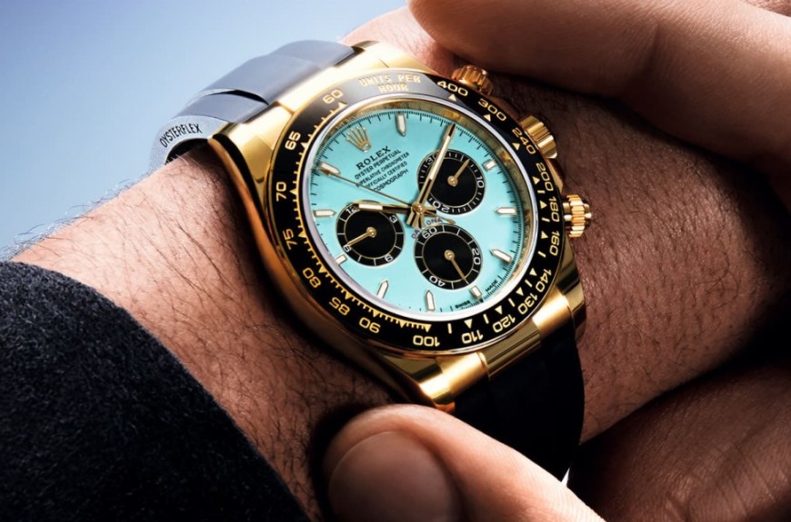 劳力士Daytona「绿松石蓝」太梦幻！型号126518LN黄金胶带款规格解析