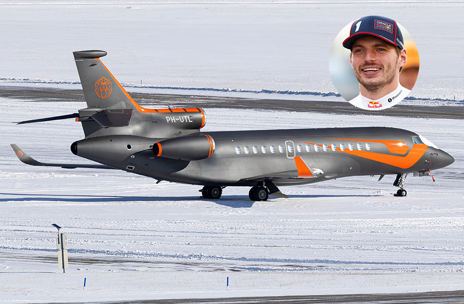 6500万美元的空中狮王！F1冠军 Max Verstappen 换新私人飞机 Dassault Falcon 8X