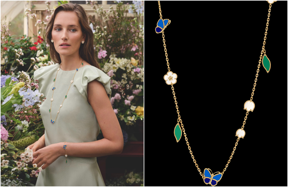 Van Cleef & Arpels梵克雅宝「Lucky Spring」2026新作 长链胸针耳环彩蝶舞动春意