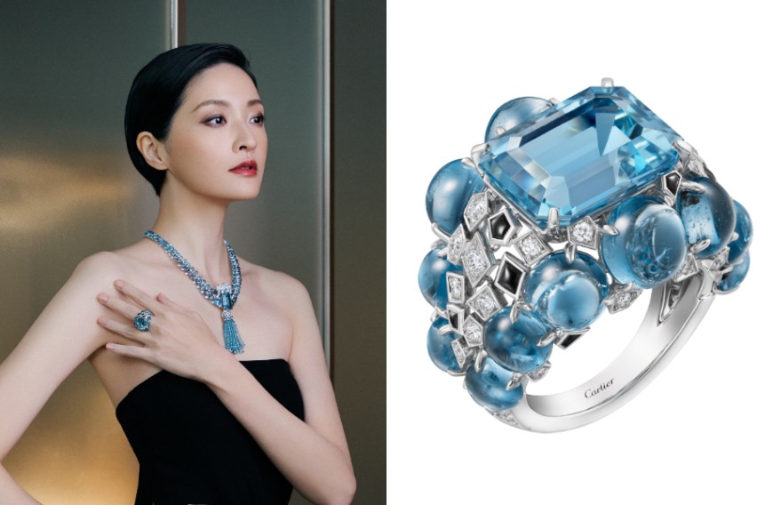 卡地亞EN ÉQUILIBRE頂級珠寶系列 48.62克拉海藍寶台北閃耀