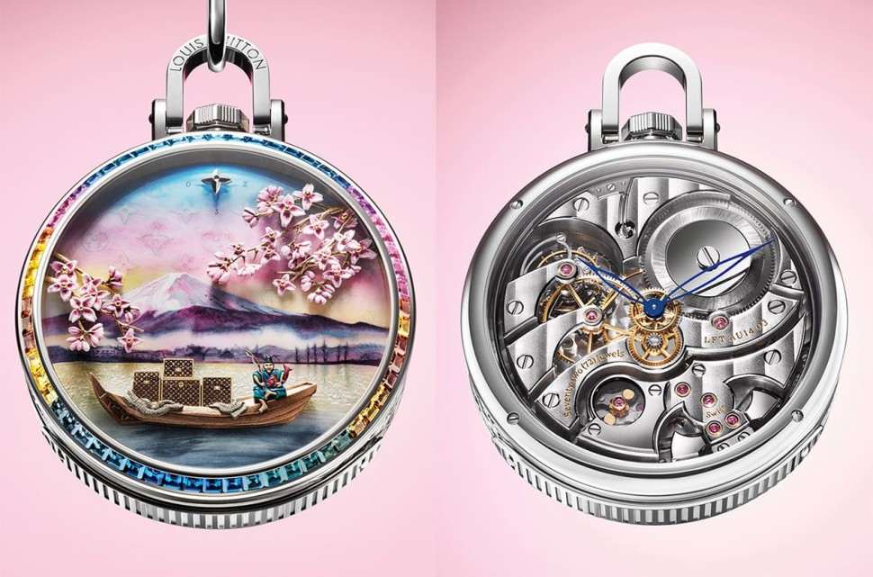 畫面上真的有會動的富士山！LV破億懷錶集結「三問+陀飛輪」，絕美大明火琺瑯連藏家都驚嘆