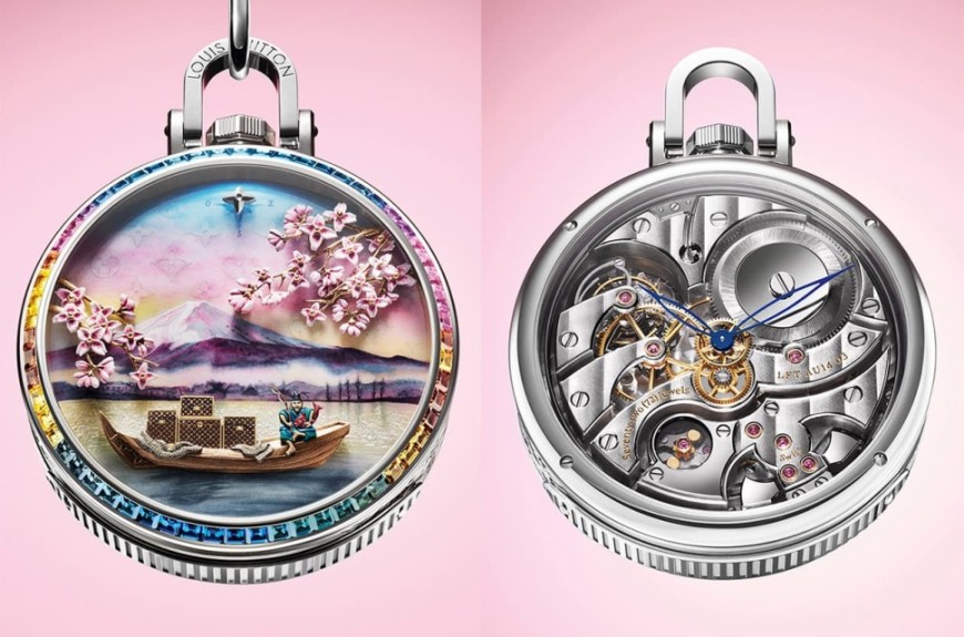 畫面上真的有會動的富士山！LV破億懷錶集結「三問+陀飛輪」，絕美大明火琺瑯連藏家都驚嘆