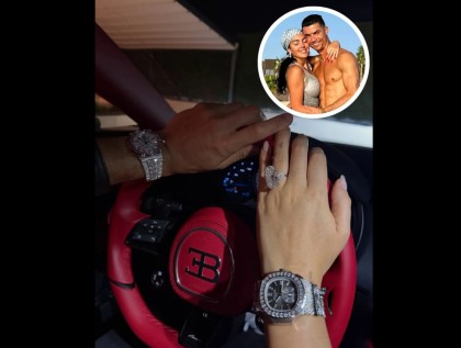 單張照片價值破4.5億！C羅與喬治娜曬「地表最強方向盤」限量布加迪、PP錶王、鑽戒全入鏡