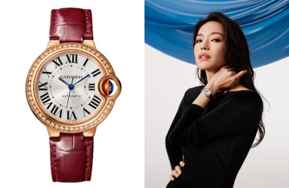 女神舒淇戴卡地亚蓝气球手表 美照连发超迷人