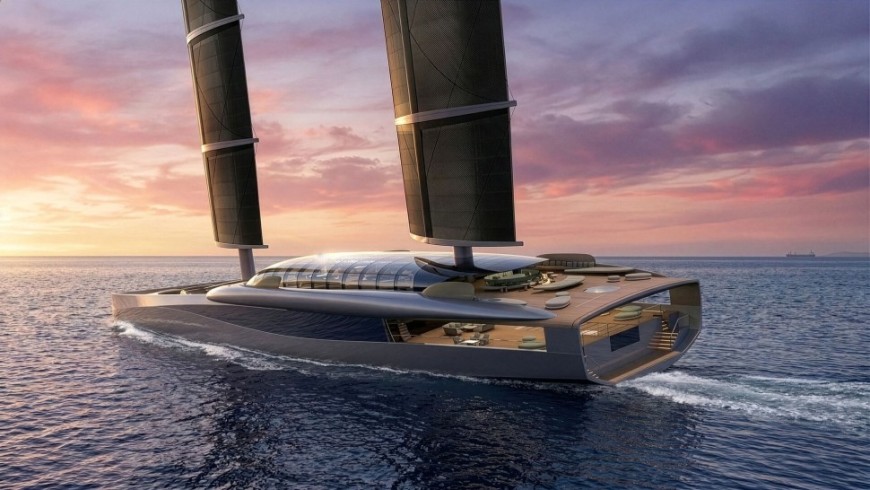 328呎概念帆船遊艇A100 全玻璃「闊境甲板」翻轉海上視野