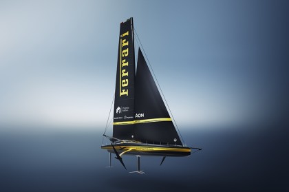 Ferrari超跑基因跨海飛行 米蘭設計週直擊「HyperSail 帆船」披上法拉利傳奇Giallo黃色塗裝