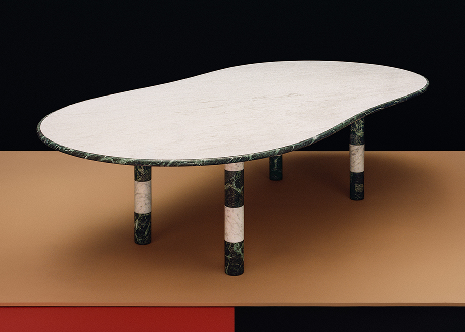 米兰看见赛马场动感 爱马仕2026家居系列「Stadium d'Hermès大理石桌」雕琢皮革灵魂