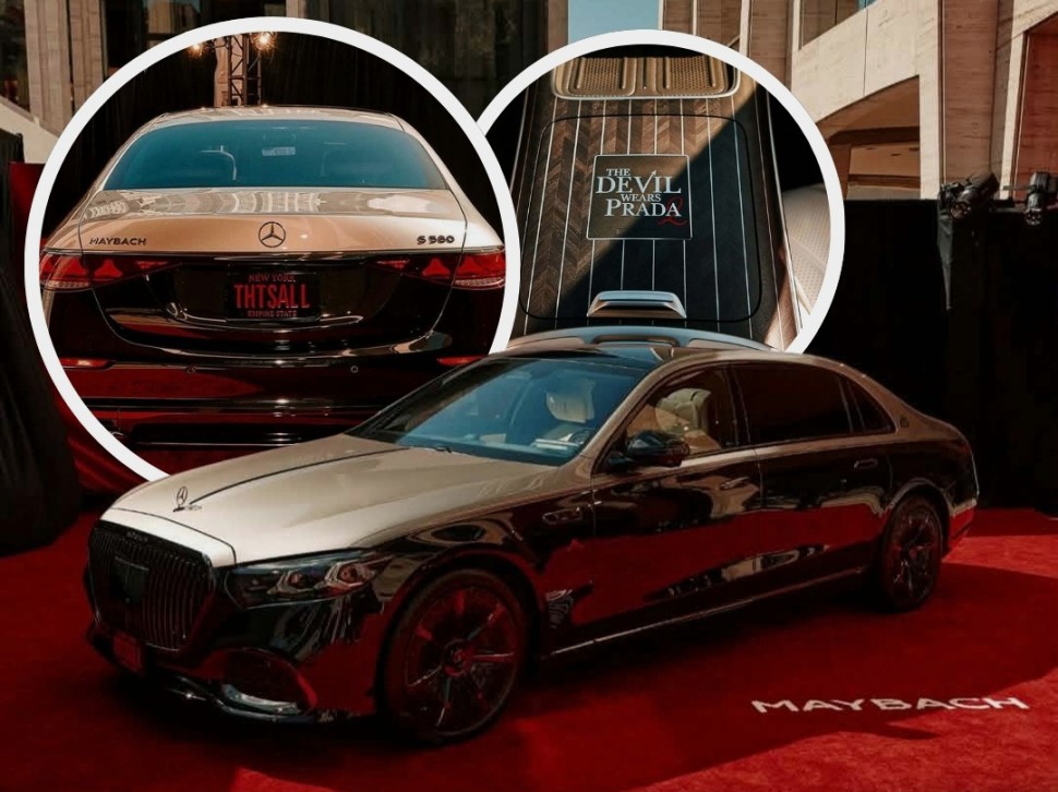 Mercedes-Maybach S-Class《穿着 Prada 的恶魔 2》全球唯一订制座驾 极致细节犹如米兰达本尊现身 